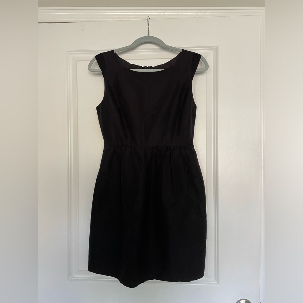 J.Crew Petite Cotton/Silk Dress P6 Black - Great for work!